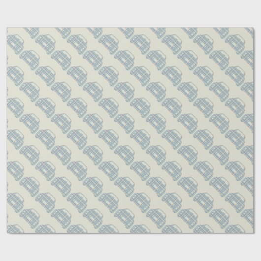 Figations Tartan Kariert Figaro Car Wrapping Paper Geschenkpapier (Flach)