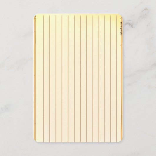 Figdewdrop Bear recipe notecards (Rückseite)