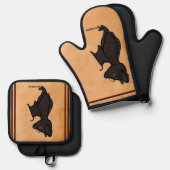 Figdewdrop Blinky the Bat pot holders Ofenhandschuh & Topflappen-Set (Vorderseite/Rückseite)