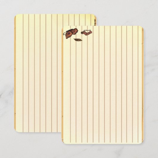 Figdewdrop caterpillar butterfly recipe notecards (Vorne/Hinten)