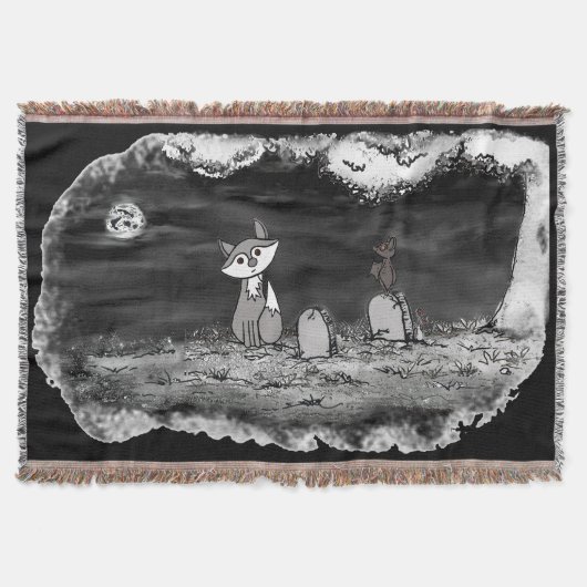 figdewdrop Fig & Blinky Graveyard Throw Blanket Decke (Vorderseite)