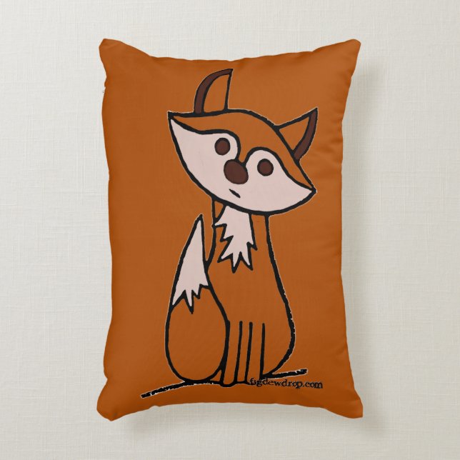 figdewdrop Fig the Fox Accent Pillow Dekokissen (Vorderseite(Vertikal))