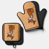 Figdewdrop Fig the Fox pot holders Ofenhandschuh & Topflappen-Set (Vorderseite/Rückseite)