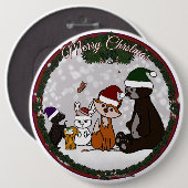 Figdewdrop Frohe Weihnachten Runde Knöpfe Button (Vorne & Hinten)