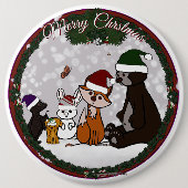 Figdewdrop Frohe Weihnachten Runde Knöpfe Button (Vorderseite)