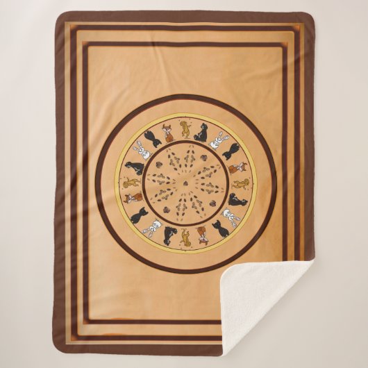 figdewdrop nutty bullseye Sherpa Blanket  Sherpadecke (Vorderseite)