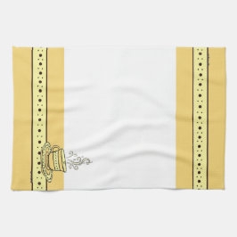 Figdewdrop Relax Cup Gold Acorn Kitchen Towel Geschirrtuch
