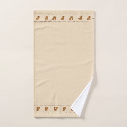 figdewdrop Squirrel Acorn & Leaves Bath Towel Set (Handtuch)