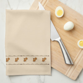 figdewdrop Squirrel Acorn & Leaves Kitchen Towel Geschirrtuch