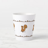 figdewdrop Squirrel Acorn & Leaves Small Latte Cup Milchtasse (Vorderseite)