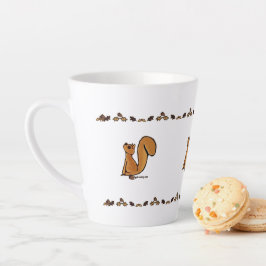 figdewdrop Squirrel Acorn & Leaves Small Latte Cup Milchtasse