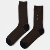 figdewdrops Bear dark brown crew socks Socken (Linkes Detail)
