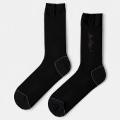 figdewdrops Blinky the Bat Black crew socks Socken (Linkes Detail)