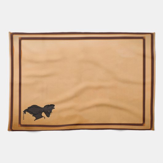 figdewdrops Blinky the Bat kitchen towel Geschirrtuch (Horizontal)