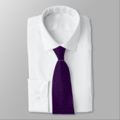 figdewdrops Blinky the Bat pattern Dark Purple Tie Krawatte (Gebunden)