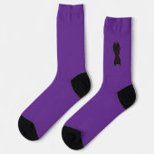 figdewdrops Blinky the Bat purple crew socks Socken (Linkes Detail)