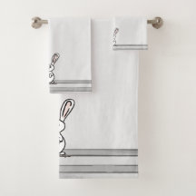 figdewdrops Bunny Badehandtuch-Set