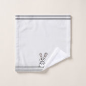 figdewdrops Bunny Badehandtuch-Set Badhandtuch Set (Waschlappen)