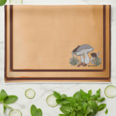 figdewdrops caterpillar mushrm brn kitchen towel geschirrtuch (Gefaltet)