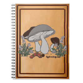 figdewdrops caterpillar mushroom notebook notizblock