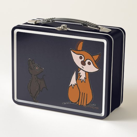 figdewdrops Fig Fox & Blinky Bat Lunch Box (Vorderseite)