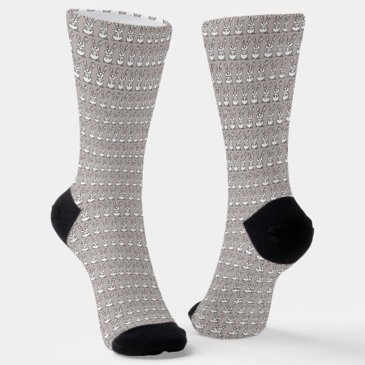 figdewdrops Häschen-Muster Socken (Gewinkelt)