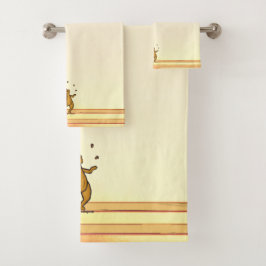 figdewdrops Juggling Squirrel Bath Towel Set