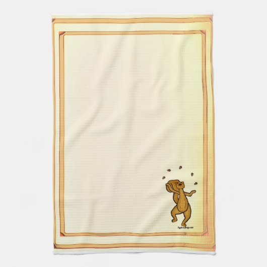 figdewdrops Juggling Squirrel kitchen towel Geschirrtuch (Vertikal)