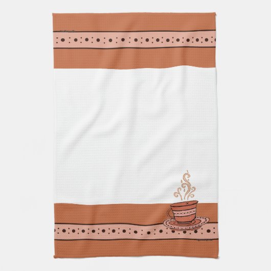 figdewdrops Orange Relax Cup kitchen towel Geschirrtuch (Vertikal)