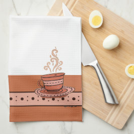 figdewdrops Orange Relax Cup Küchenhandtuch Geschirrtuch