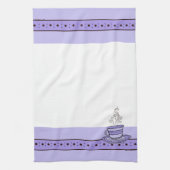 figdewdrops Violet Purple Relax Cup kitchen towel Geschirrtuch (Vertikal)