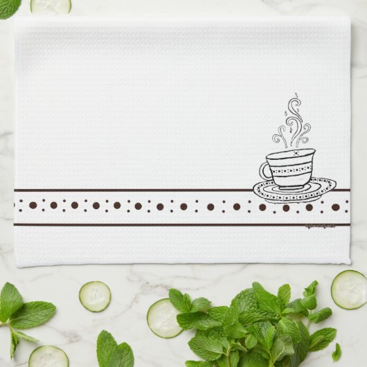 figdewdrops White Relax Cup kitchen towel Geschirrtuch (Gefaltet)