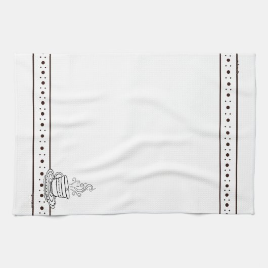 figdewdrops White Relax Cup kitchen towel Geschirrtuch (Horizontal)