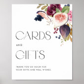 Figes and Berry Floral Wedding Cards and Gifts Poster (Vorne)