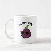 Figgin Cool Funny Fig Food Puff Kaffeetasse (Links)