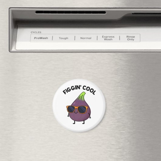 Figgin Cool Funny Fig Food Puff Magnet (In Situ (Geschirrspüler))