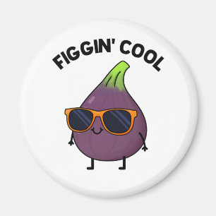 Figgin Cool Funny Fig Food Puff Magnet