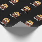 Figgin Lit Funny Figgy Pudding Pun Dark BG Geschenkpapier (Ecke)
