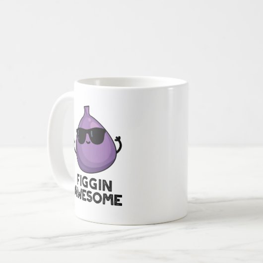 Figgin Phantastisch Funny Fruit Fig Puff Kaffeetasse (Vorderseite Links)