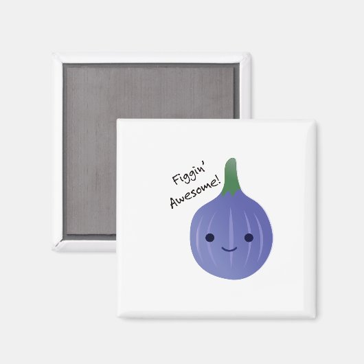 Figgin Phantastisch Niedlich Kawaii Fig Magnet (Vorderseite/Rückseite)