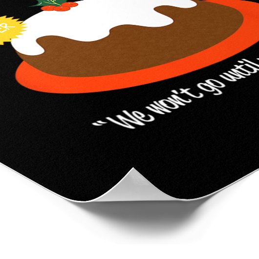 Figgy Pudding Retro T Christmas Poster (Ecke)