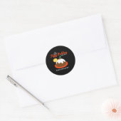 Figgy Pudding Retro T Christmas Runder Aufkleber (Umschlag)