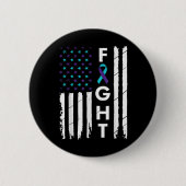 Fight American Flag Ribbon Suicide Prevention Awar Button (Vorderseite)