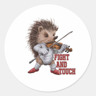 fight and touch runder aufkleber