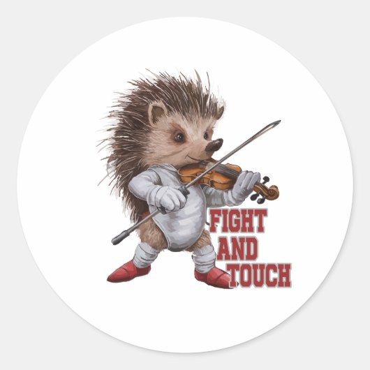 fight and touch runder aufkleber (Vorderseite)