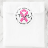 Fight Breast Cancer Awareness Runder Aufkleber (Tasche)