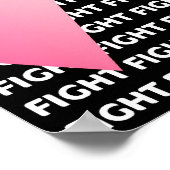 Fight Breast Cancer Pink Ribbon Poster (Ecke)
