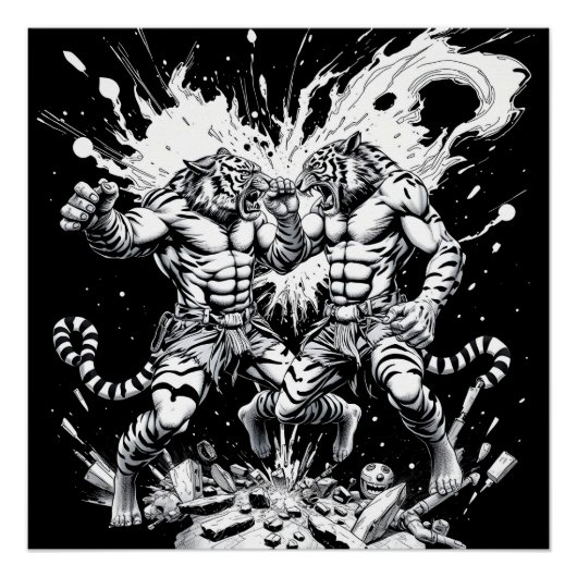 Fight Club - Tigers Poster (Vorderseite)