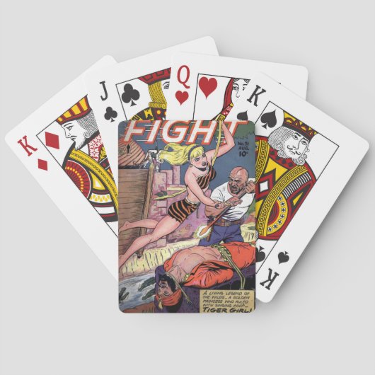 „Fight Comics“-Comicheft Spielkarten (Rückseite)
