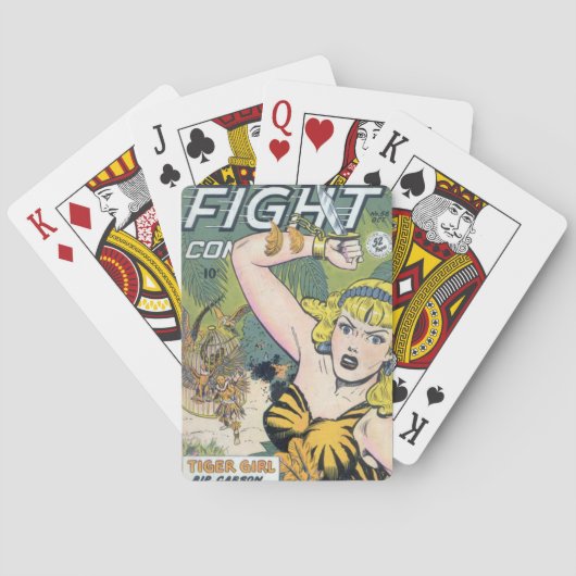 „Fight Comics“-Comicheft Spielkarten (Rückseite)